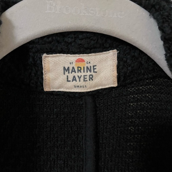 Marine Layer Birdseye Coat in Black, Small - Picture 2 of 4